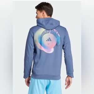 Adidas Yoga Training Sweatshirt Hoodie Size Sm Grey Blue Energized Souls Club